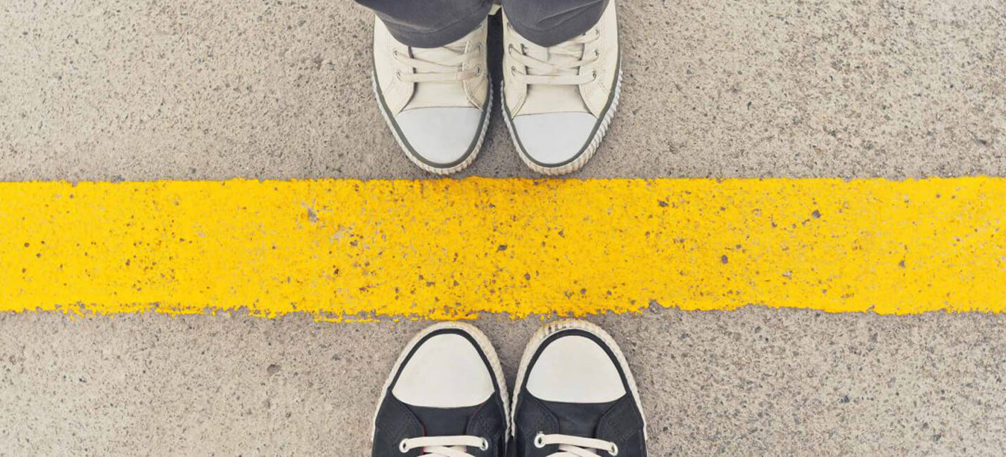 Two pairs of feet